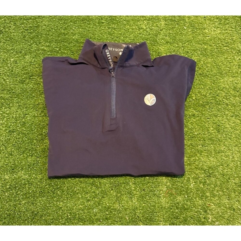 Greyson 1/4 zip mens small blue lighweighte breathable moisture wicking 26
